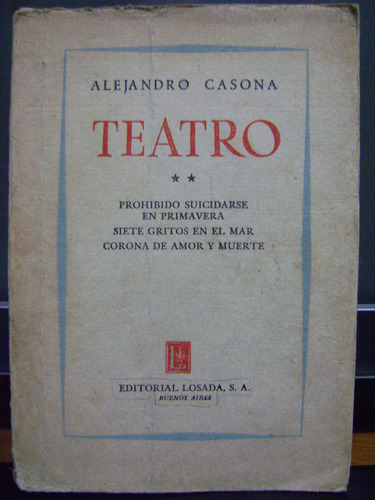 Teatro, Tomo 2 (3 Obras) Alejandro Casona