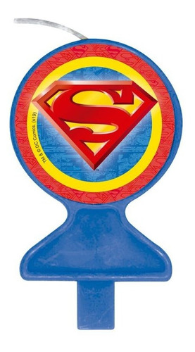 Vela Superman Para Bolo - Aniversário E Festa