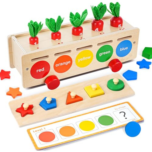 Juguetes Montessori De Clasificación De Colores Niños...