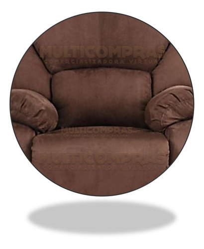 Imagen 6 de 8 de Silla Descanso Poltrona Reclinable Estudio Tela Microfibra