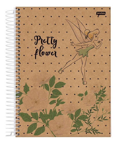 Caderno 10x1 Capa Dura Tinker Bell Kraft 160fls. Pct.c/04