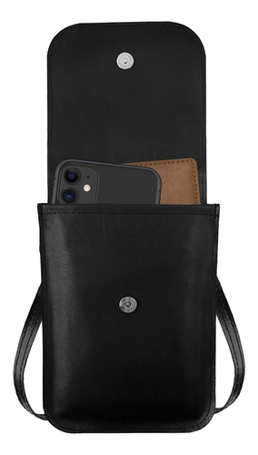Imagen 2 de 6 de Cartera Porta Celular Bandolera Morral Mini Bag Eco Cuero Pu