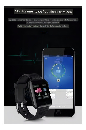 Relógio Smartwatch Azul Relógio Inteligente Caixa Branco Bisel Preto
