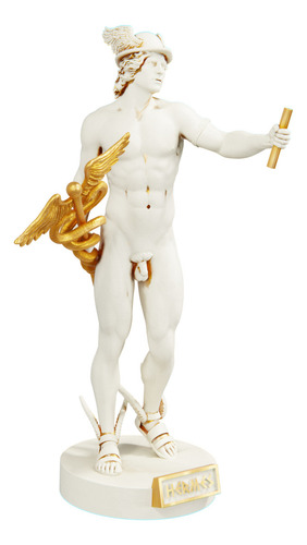 Estátua Hermes - Van Der Schardt - Recriação - Sem Pano Cor Cor mármore dourado