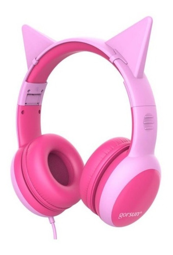 Auriculares Cable Niños Oreja Gato Volumen Limitado Gorsun