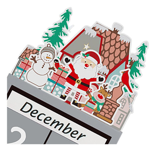 Calendário De Natal Decoração De Natal Design Retro Cinza
