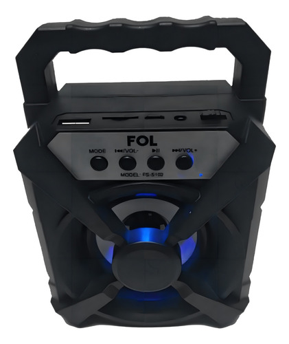 Bocina Portatil Bluetooth Recargable, Portatil Fs-s102 Color Negro