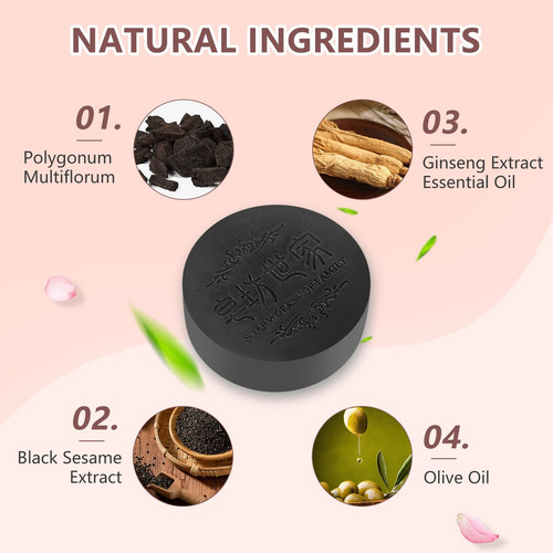 Barra De ChampĂș Fallopia Multiflora Para Cabello Negro Y