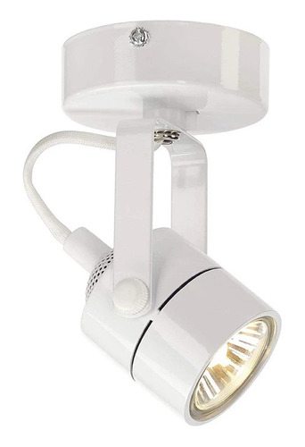 Luminaria Aplique Techo Spots Para Riel Blanco + Lampara Led