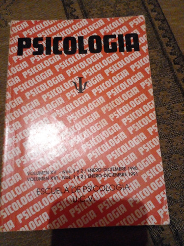 Librito Psicolgia Escuela De Psicología Ucv Diciembre 1991