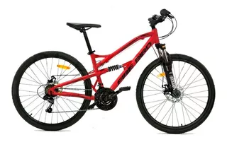 Mountain bike Fire Bird MTB Doble suspensión 2022 R29 20" 21v frenos de disco mecánico cambios Shimano color rojo/negro