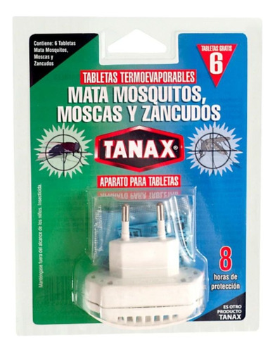 Tanax Aparato Eléctrico Mata Mosquitos Moscas Zancudos 6 Tab
