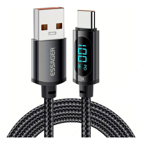 Cable Usb A Tipo C Essager 100w 2 Metros Carga Rápida