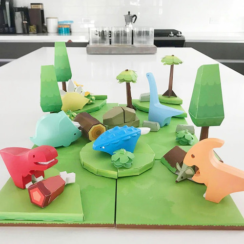Half Toys Dinosaur Encastre Magnetico Diorama Color