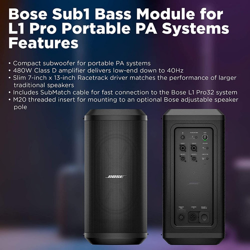 Imagen 8 de 8 de Bose Sub1 Subwoofer Activo Para El S1 Pro