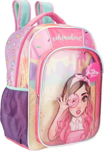 Mochila Y Lapicera Mis Pastelitos 3d Rosa Niña