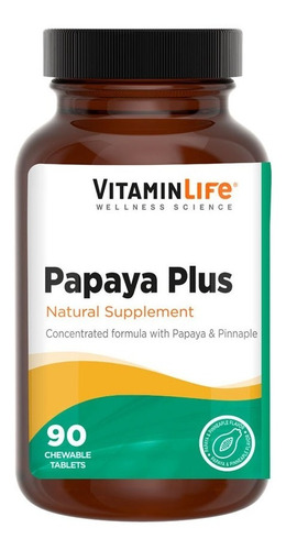 Papaya Plus (90 Masticables) Vitamin Life