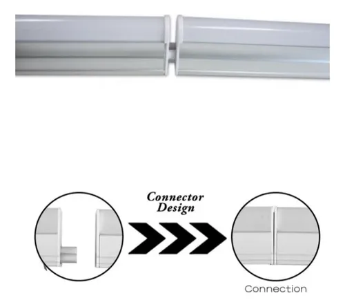 Lámpara 120cm Tubo Led T5 18w Con Base Empavonado Luz Neutra