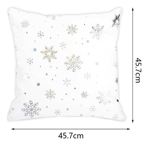 Fundas De Almohada Navideñas Con Diseño De Copos De Nieve Ch