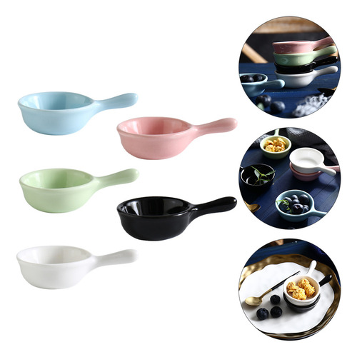 Plato De Condimentos Con Asa Simple, 5 Unidades