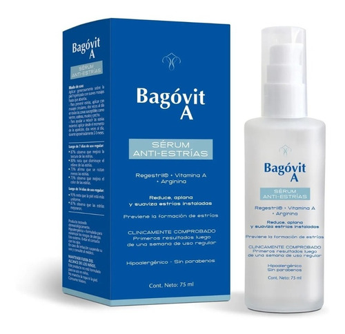 Gel Serum Anti Estrías Bagovit A 75ml Suaviza Reduce & Aplan