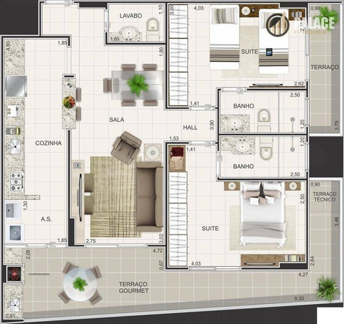 Apartamento Com 2 Dormitórios À Venda, 87 M² Por R$ 455.251,70 - Boqueirão - Praia Grande/sp - Ap1274