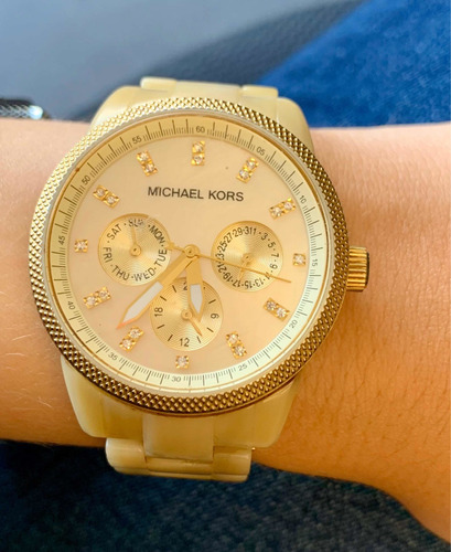 Relógio Michael Kors Tartaruga Bege