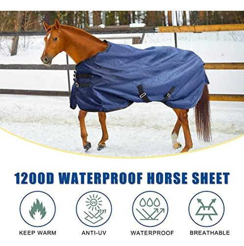 1800d Manta Impermeable Para Caballos Sábana Impermeable A