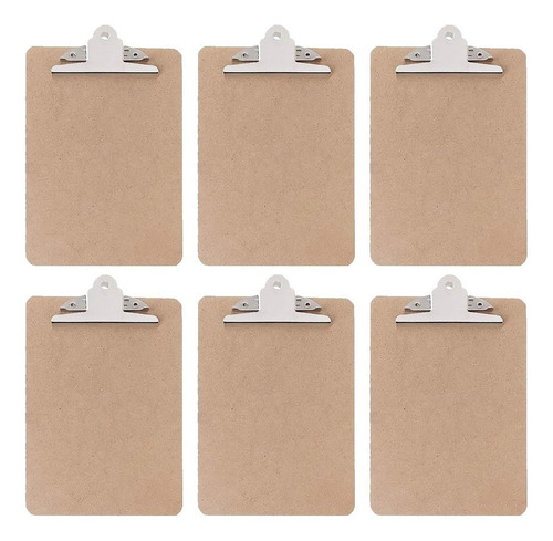 Tablas Sujetapapeles Clipboard Madera Tamaño Carta 6 Piezas