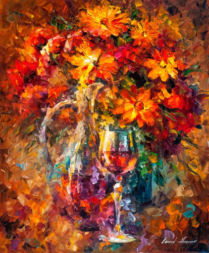 Poster Decorativo L Afremov 60x70cm Obra Sensações Do Vinho