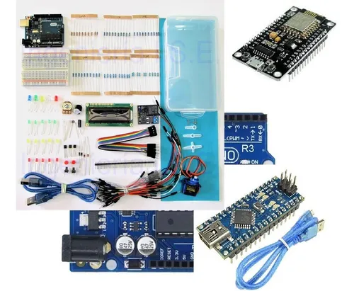 Kit Basic3, Para Arduino. Con: Uno+ Nano+ Nodemcu Wifi. 180+pzs ...