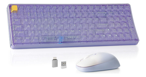 Combo De Teclado Y Mouse Inalambricos Transparentes, Ubotie