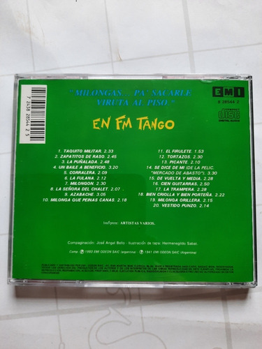 Milongas... Pa Sacarle Viruta Al Piso En Fm Tango /cd Varios