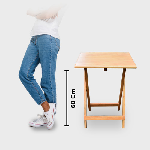 Mesa Plegable De Servicio De Madera Hogare Color AILE