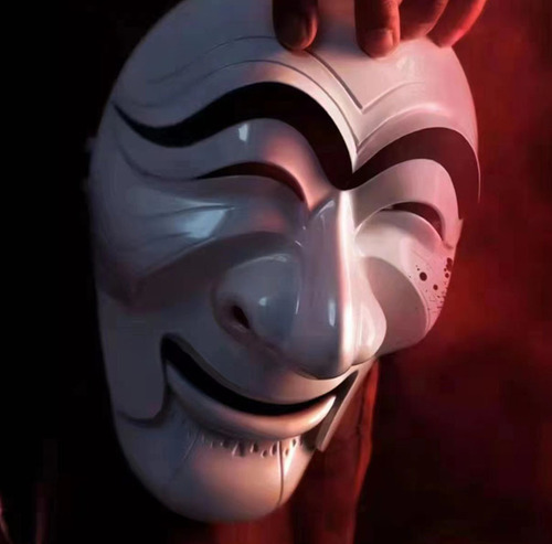 Máscara La Casa De Papel Versión Coreana Unisex Hallowen 2pz
