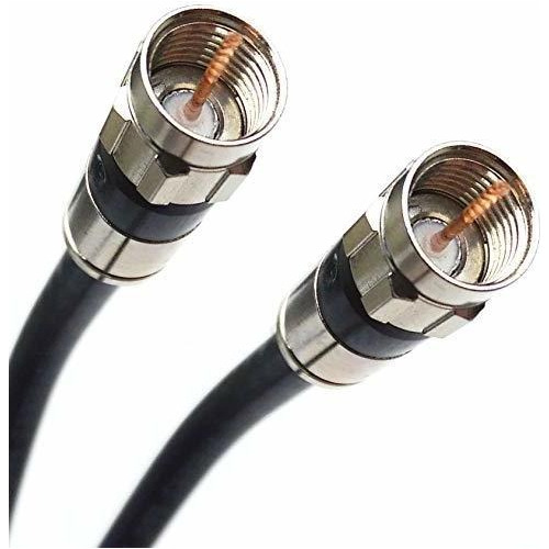 75 Pies Cable Coaxial Digital Rg6 Negro Chaqueta De  Bl...