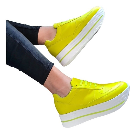 Tenis Amarillos Con Plataforma | MercadoLibre 📦