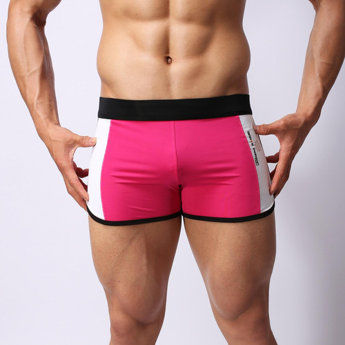 Bañador Liso De Alta Elasticidad Para Hombre, Color Corbata