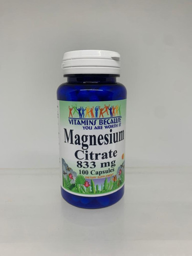 Magnesio Citrate 833mg - 100 Uds Vitamins Because