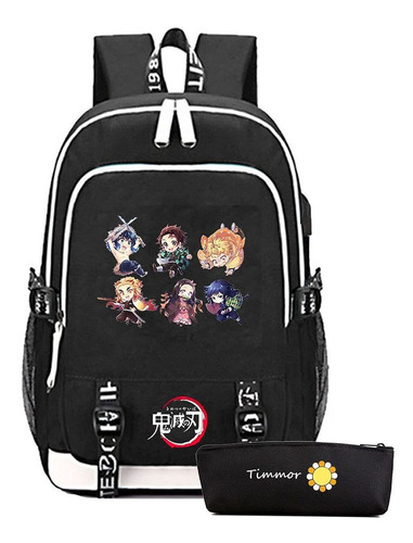 Mochila Para Computadora Portátil Anime Cosplay Con Pu...