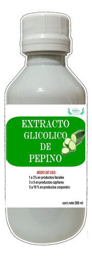 Extracto Glicolico De Pepino Uso Cosmetico 500 Ml