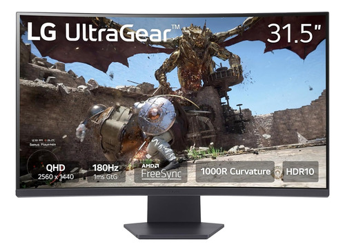 Monitor LG Ultragear 31.5 Qhd Va Display Curvo 180hz 1ms