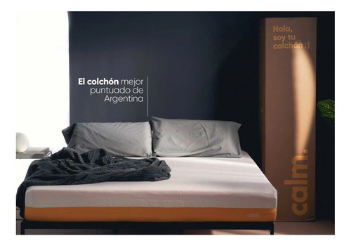 Imagen 2 de 4 de Colchón 2 plazas de espuma Calm Elemental blanco - 140cm x 190cm x 20cm