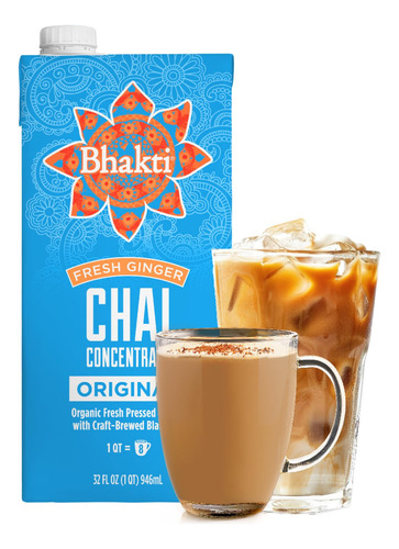 Té Concentrado Bhakti Chai Original, Jengibre Orgánico 946ml