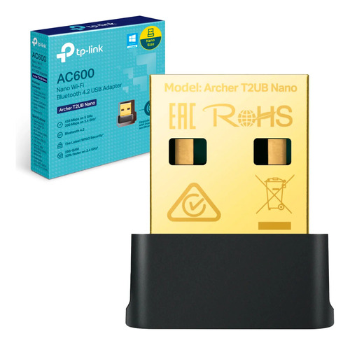 Adaptador Usb Wifi 2.4/5.0ghz-bluetooth 4.2 Archer T2ub Nano