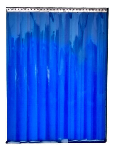 Cortina Pvc Tiras Azul Industrial 0.80lx2,10a Frete Incluso