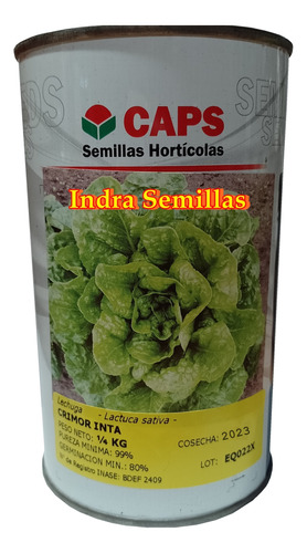 Semillas Lechuga Mantecosa Crimor A Granel X Lata 250grs