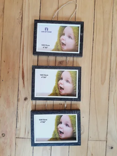 comprar Cuadro Colgante Para 3 Fotos Tamaño 10x15 Con Fotos Incluida