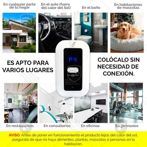 Imagen 4 de 10 de Generador Ozono Purificador Aire Sanitizante Desinfecta Casa