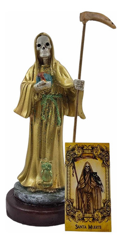 Santa Muerte Dorada Atrayente De Dinero Y Riqueza+ 1 Oración